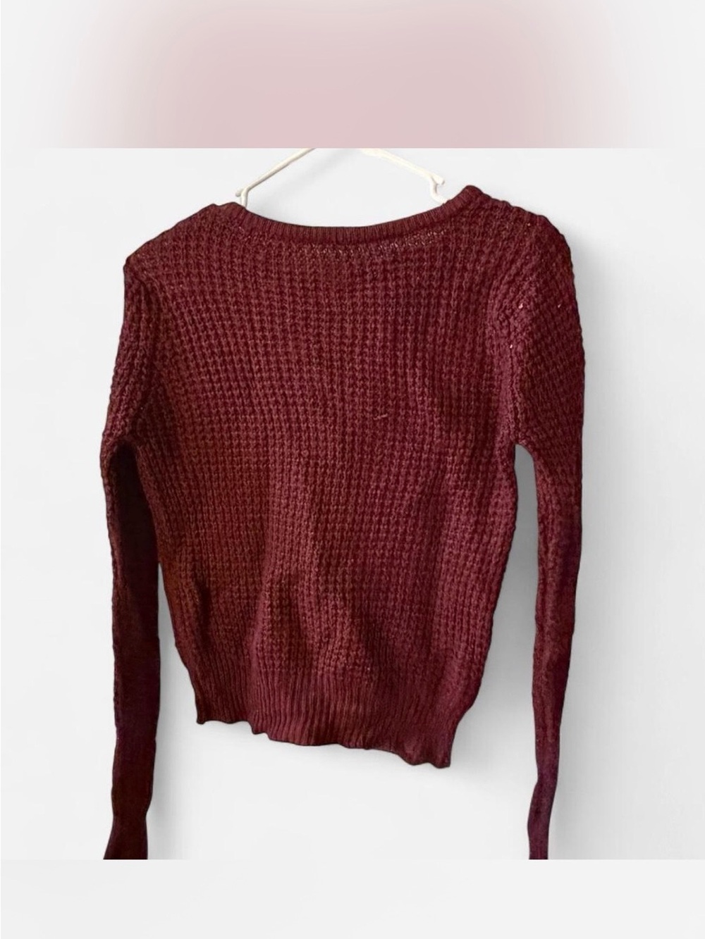 Women's Maroon Knit Sweater